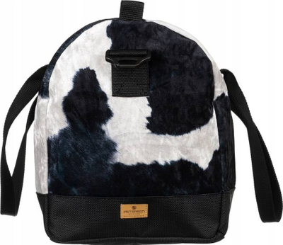 Çantë udhëtime Peterson Shoulder Bag, bagazh dore për në avion, me motiv lëkure lope, bardh e zi
