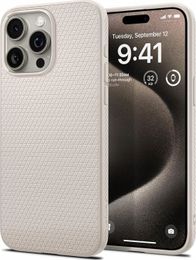 Mbrojtëse telefoni Spigen Liquid Air për iPhone 16 Pro Max, TPU, kundër goditjeve, titanium