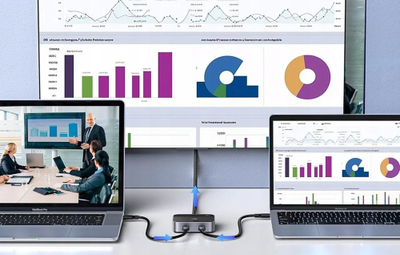 KVM switch Ugreen AW502, 2 porta USB C, 4K 60Hz, argjendtë
