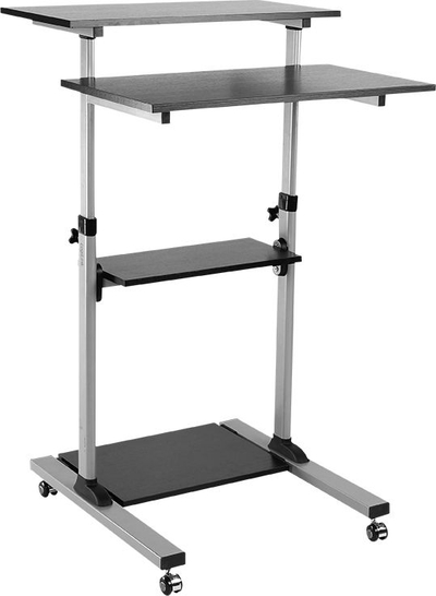 Tavolinë pune mobile LogiLink Compact BP0070, lartësi e rregullueshme, kapacitet 60 kg, e bardhë