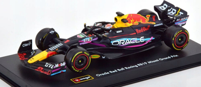 Maket makine Bburago Red Bull RB19, 1:43, Miami GP 2023, shumëngjyrësh