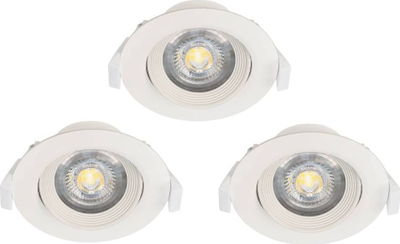 Spot tavanor LED Netlighting Satiano, 5W, set 3 copë, i bardhë