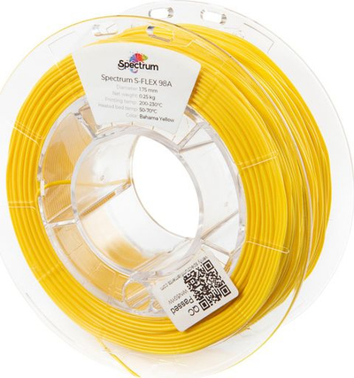 Filament 3D Spectrum S-Flex 85A, TPU, 1.75mm, i verdhë