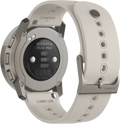 Ore sportive Suunto 9 Peak Pro Titanium, GPS, e fortë, ngjyra rërë