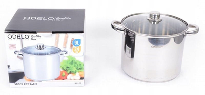 Tenxhere gatimi VICCO Pot Stock Pot OD1132, 24cm, 9L, me shkëlqim