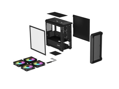 Kullë PC Genesis Irid 503 ARGB V2, micro tower, xham i temperuar, e zezë