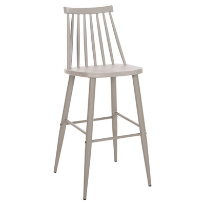 Stol Vanessa i lartë PP & dru metalik gri 47×48,5×107 cm (HM8459.20), gri