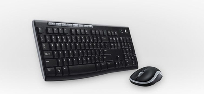 Komplet tastiere dhe mi Logitech MK270, wireless, me numpad, i zi