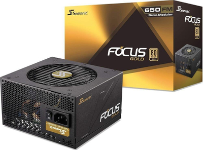 Furnizues energjie SeaSonic G12 GM 650W, 80 Plus Gold, gjysmë modular, i zi