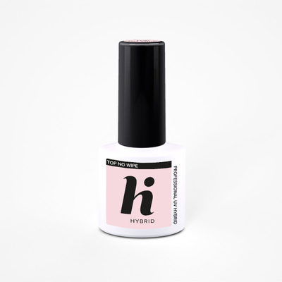 Top coat për manikyr Hi Hybrid No Wipe, super shkëlqim, 8 ml, transparent