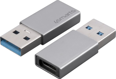 Adapter USB 4smarts 540275, USB Type C në USB A 3.0, ngjyrë argjendi