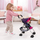 Karrucë lodër për kukulla Bayer Buggy, me tendë dielli, paloset, blu rozë