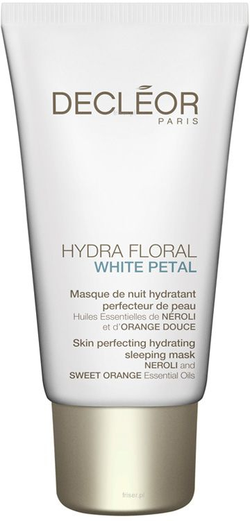Maskë nate për fytyrë Decleor Hydra Floral White Petal, hidratuese, 50ml, e bardhë