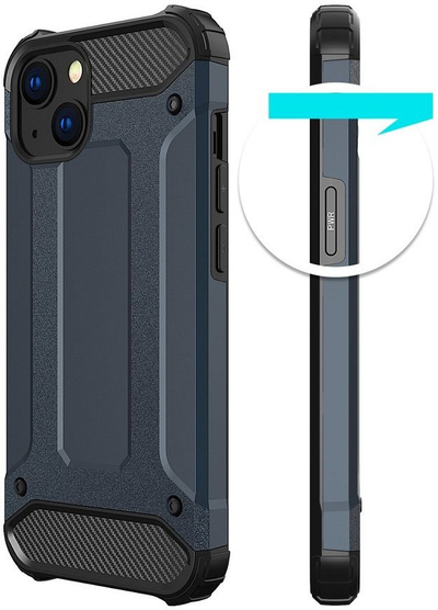 Mbulesë telefoni Hybrid Armor për iPhone 13 Pro, mbrojtje e fortë, gold