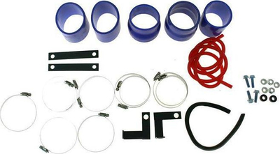 Set tubacionesh intercooleri TurboWorks PP-IC-016, për Nissan 200SX S14 SR20DET, tuba alumini 76mm, ngjyrë argjendtë
