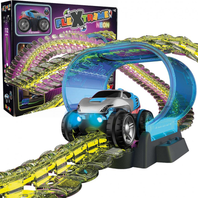 Pistë makinash Smoby Flextreme Neon, 2.6 m, LED, shumëngjyrëshe