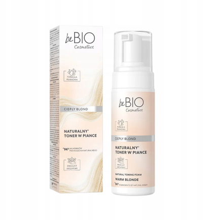 Тонификаторска пена за коса BeBIO Natural Foam Toner Warm Blonde, 120 ml, топло руса
