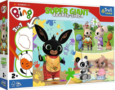 Puzzle XXL Trefl Bing Super Giant, 15 copa, 2+, shumëngjyrësh