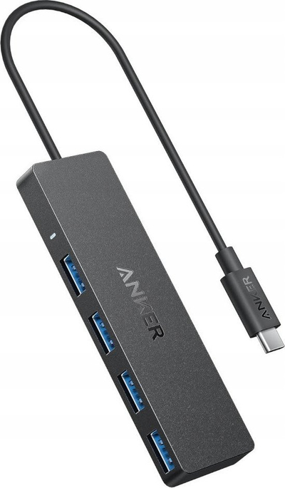 USB hub Anker 4 me 1, USB C, 5Gbps, i zi