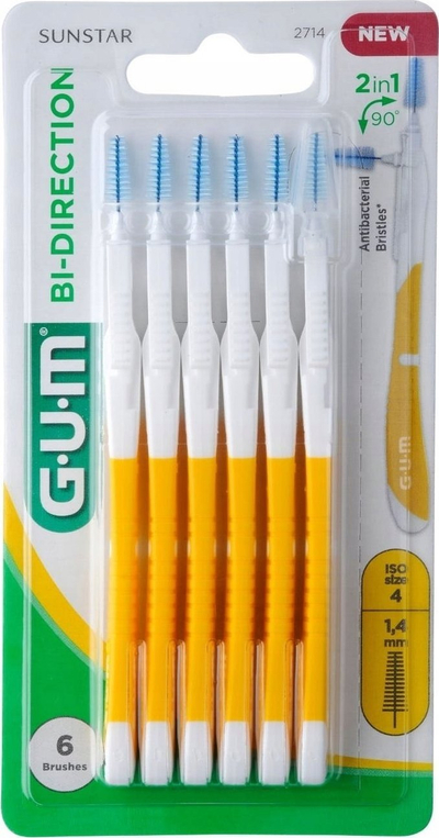 Furça ndërdhëmbore Gum Bidirectional, 1.4mm, set 6 copë