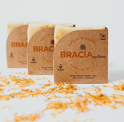 Sapun cope BRACIA Mydlarze Nagietek, bio, 110g, bezhë
