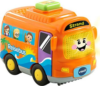 Autobus lodër VTech 80-516704-004, plastikë e fortë, për kalamaj 12m+, portokalli