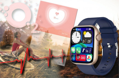 Orë inteligjente Gravity GT3-4, ekran 1.85", Bluetooth, blu e errët