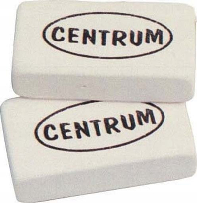 Gomë lapsi Centrum 80375, 30x16x8mm, paketim 80 copë, e bardhë