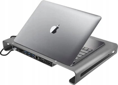 USB C hub Swissten DOCK, USB 3.2 Gen 1, HDMI 2.0, alumin gri