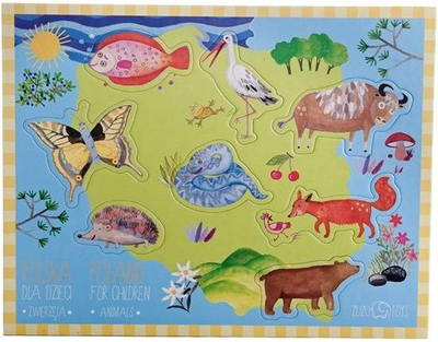 Lojë puzzle me kafshë Zuzu Toys, 8 elemente