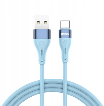 Kabllo USB Bwoo X280C, USB-A në USB-C, 1m 3A 15W, blu