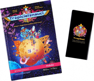 Liber komik interaktiv “Trackernauts Comic Game”, me QR kode, aplikacion falas