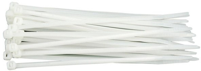 Lidhëse kabllosh najloni, 150 x 2.5 mm, set 100 copë, të bardha