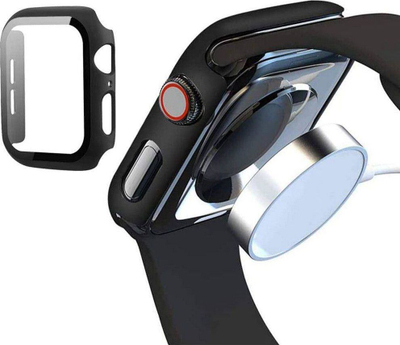 Mbrojtëse ekrani Tech-Protect Defense360 për Apple Watch 4/5/6/SE 44mm, xham i fortë, e zezë