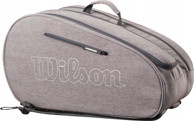 Çantë raketash padel Wilson Team Padel Bag, 2 ndarje, me termoizolim, gri
