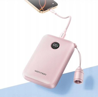 Powerbank Vention FKAP0 C, 10000mAh, 22.5W, rozë