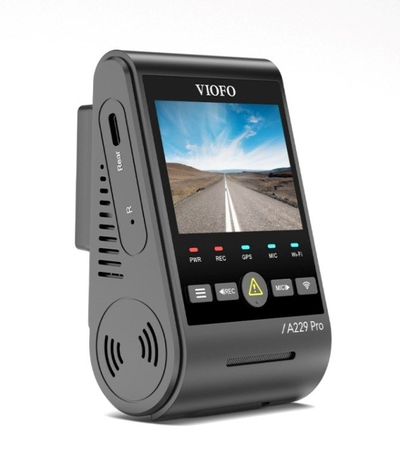 Kamerë regjistruese makine Viofo A229 Pro 1CH, 4K HDR, GPS, Wi‑Fi, 256GB, e zezë