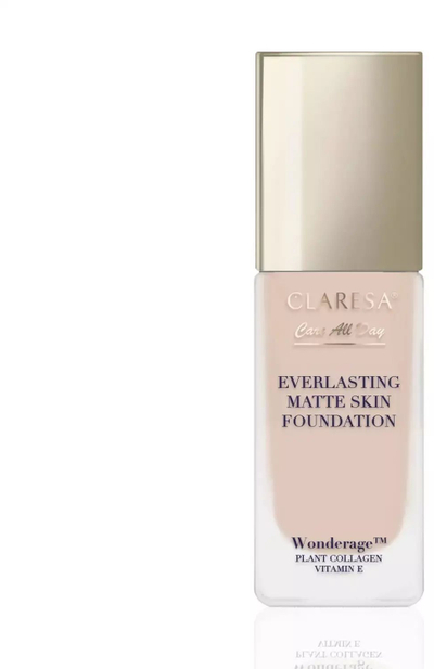 Fondatinë e lëngshme Claresa Care All Day Everlasting Matte Skin 04 Natural, mbulim mesatar, 32 ml