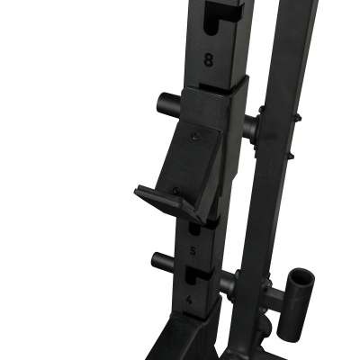 Half rack force VirtuFit HR100, stacion për squat dhe bench, me shufër për pull up, i zi