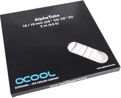 Zorrë ftohëse PC Alphacool Alphatube HF, 10mm 16mm, 3m, UV e bardhë