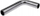 Bërryl çeliku KAN-therm Steel 90°, 18 mm, ngjyrë argjendi
