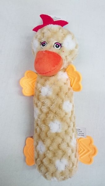 Играчка за кучиња Yarro International патка, 28 cm, со внатрешно шише, шарена