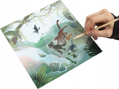 Set kreativ Derform Dinosaur Transfers, fleta me transfera, shkop druri, shumëngjyrësh