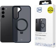 Mbështjellës telefoni 3mk Smoke Case Mag and Stand për Samsung Galaxy S24 Plus, kompatibil me MagSafe, gjysmë transparent i tymosur