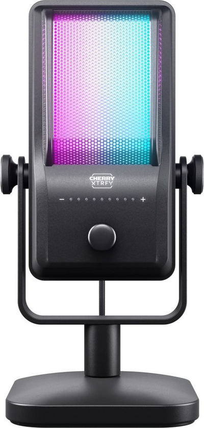 Mikrofon USB Cherry Ngale R, kardioid, RGB, i zi