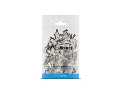 Fishe rrjeti Lanberg RJ45 CAT.5E FTP, 8P8C, set 100 copë, transparent