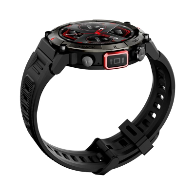 Паметен часовник Veltori VT140-1, екран 1.45", Bluetooth 5.0, црна силиконска лента