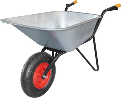 Karrocë kopshti Angerman Wheelbarrow, 80L, kazan metalik, metalik