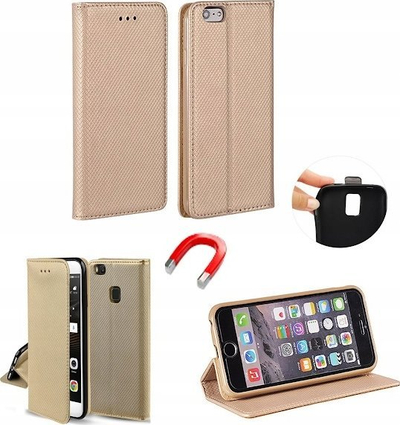 Kapak libër për telefon Motorola Moto Edge 40, me magnet, ngjyrë ari