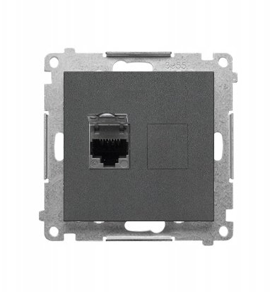 Prizë interneti Kontakt Simon 55, RJ45 Cat 6, e mbrojtur, me kapak pluhuri